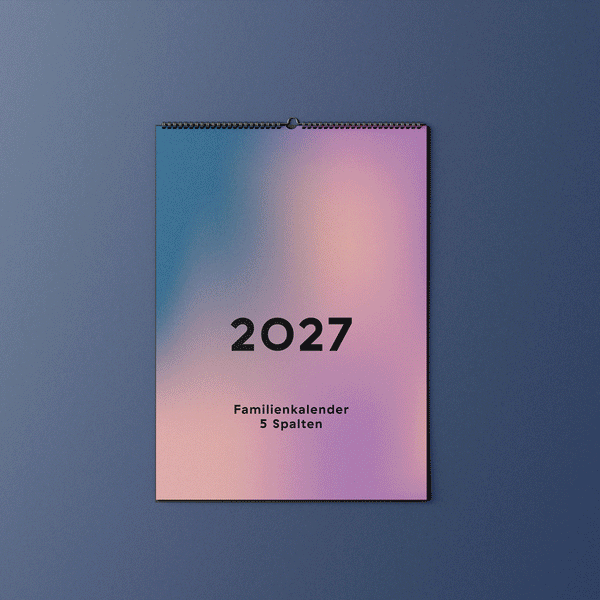 Familien-Wandkalender 2027 – mit frei wählbarer Spaltenanzahl | A3 | Vorbestellung