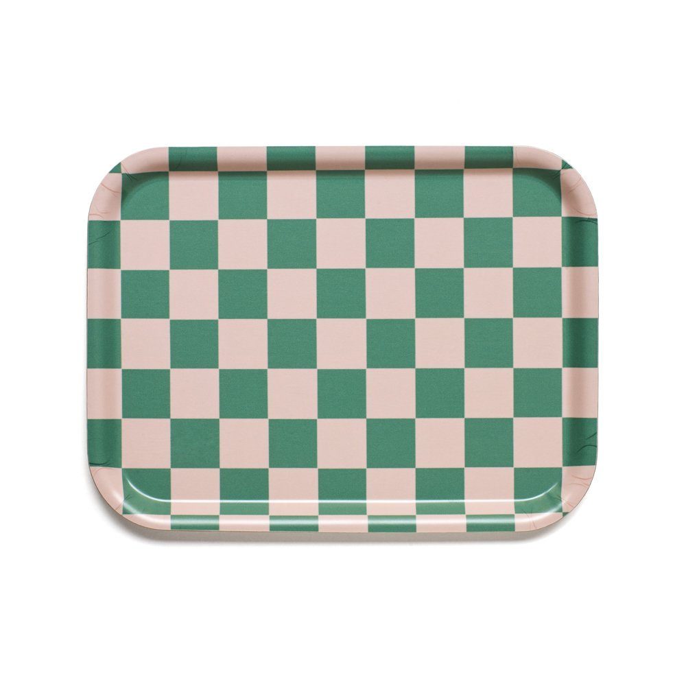 Tablett Checker "peach/tulip" 27 x 20cm | Blu Kat