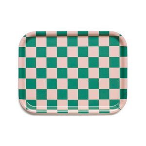 Tablett Checker "peach/tulip" 27 x 20cm | Blu Kat