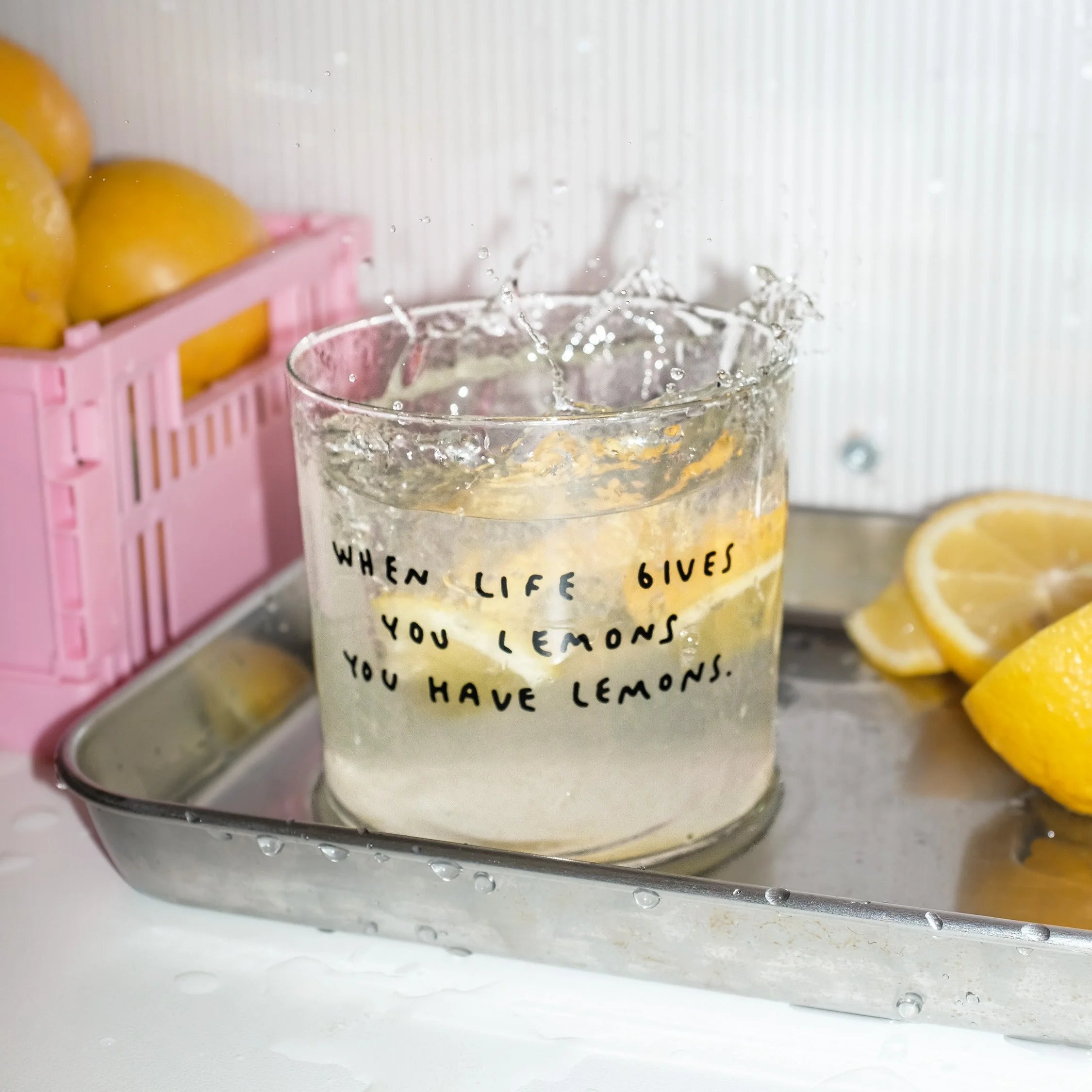 Trinkglas "When life gives you lemons"
