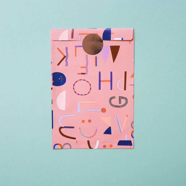 Papiertüte "ABC" 5er Set 17 x 25 cm