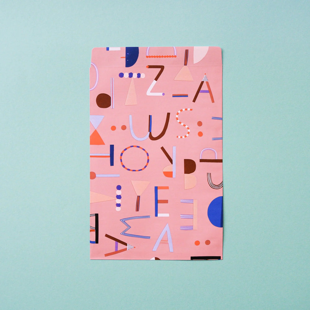 Papiertüte "ABC" 5er Set 17 x 25 cm