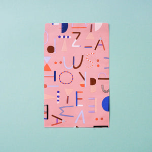 Papiertüte "ABC" 5er Set 17 x 25 cm