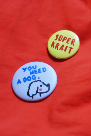 Button "Superkraft" gelb | FRAMBOISEundKETCHUP