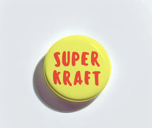 Button "Superkraft" gelb | FRAMBOISEundKETCHUP