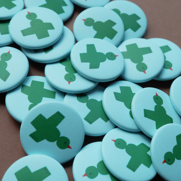 ogel Button 37 mm – süßer illustrierter Pin – Swantje Hinrichsen – matt