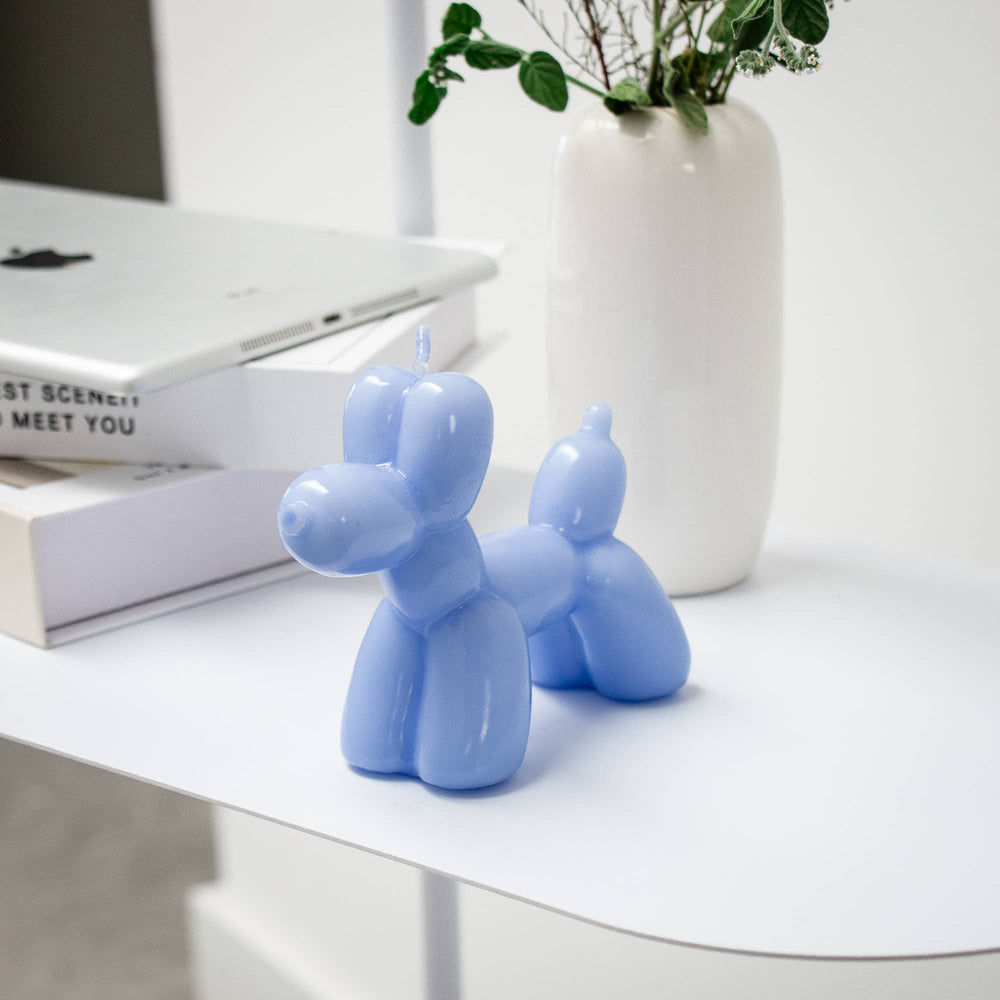 Ballon-Hund Kerze "hellblau" |  Helio Ferretti