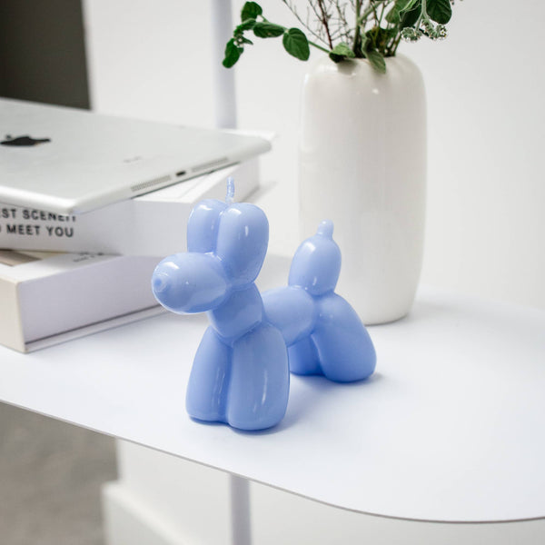 Ballon-Hund Kerze "hellblau" |  Helio Ferretti