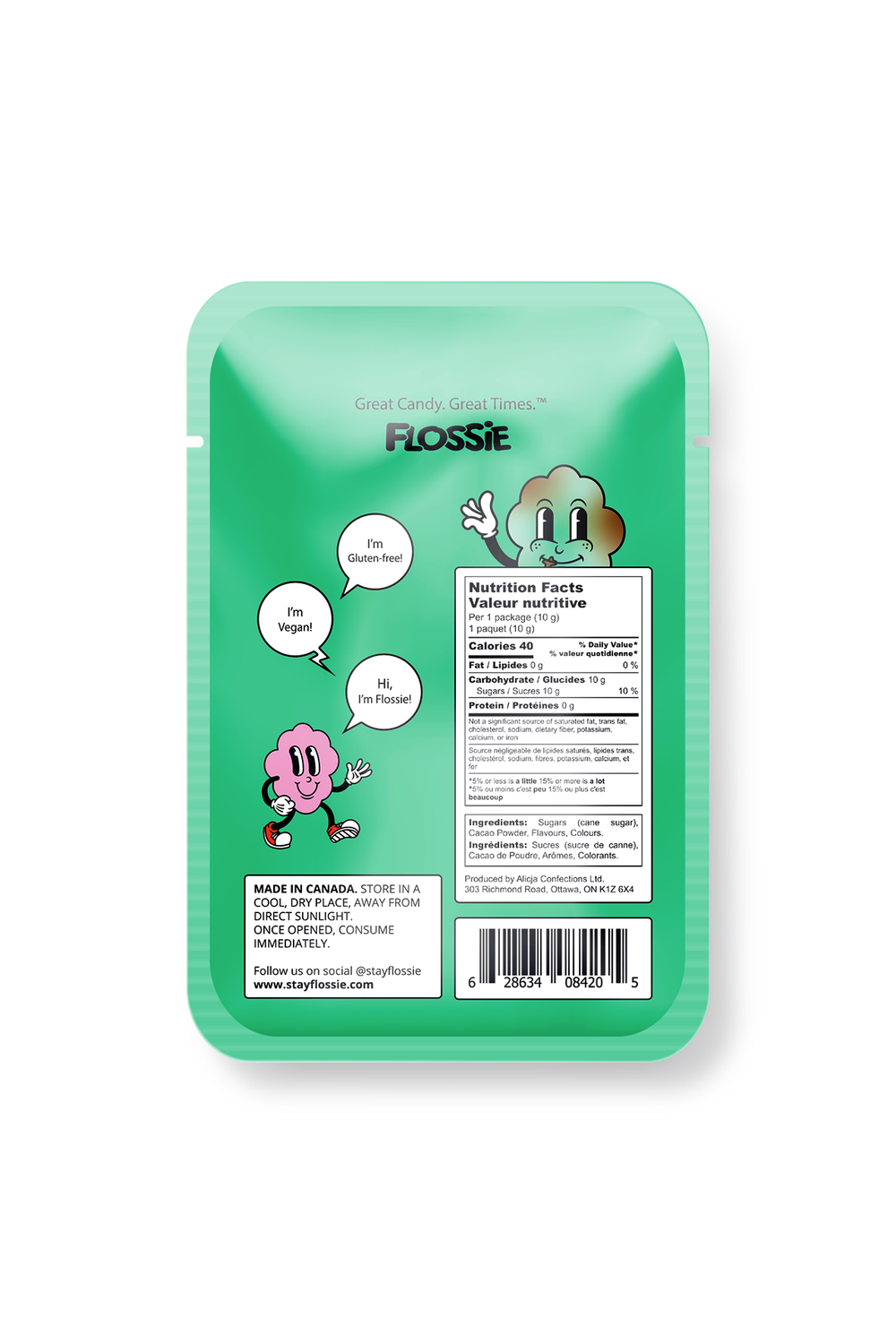 Schokoladen-Minz-Zuckerwatte