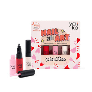 Nagellack-Set 2-in-1 Nail-Art "Kiss Kiss"