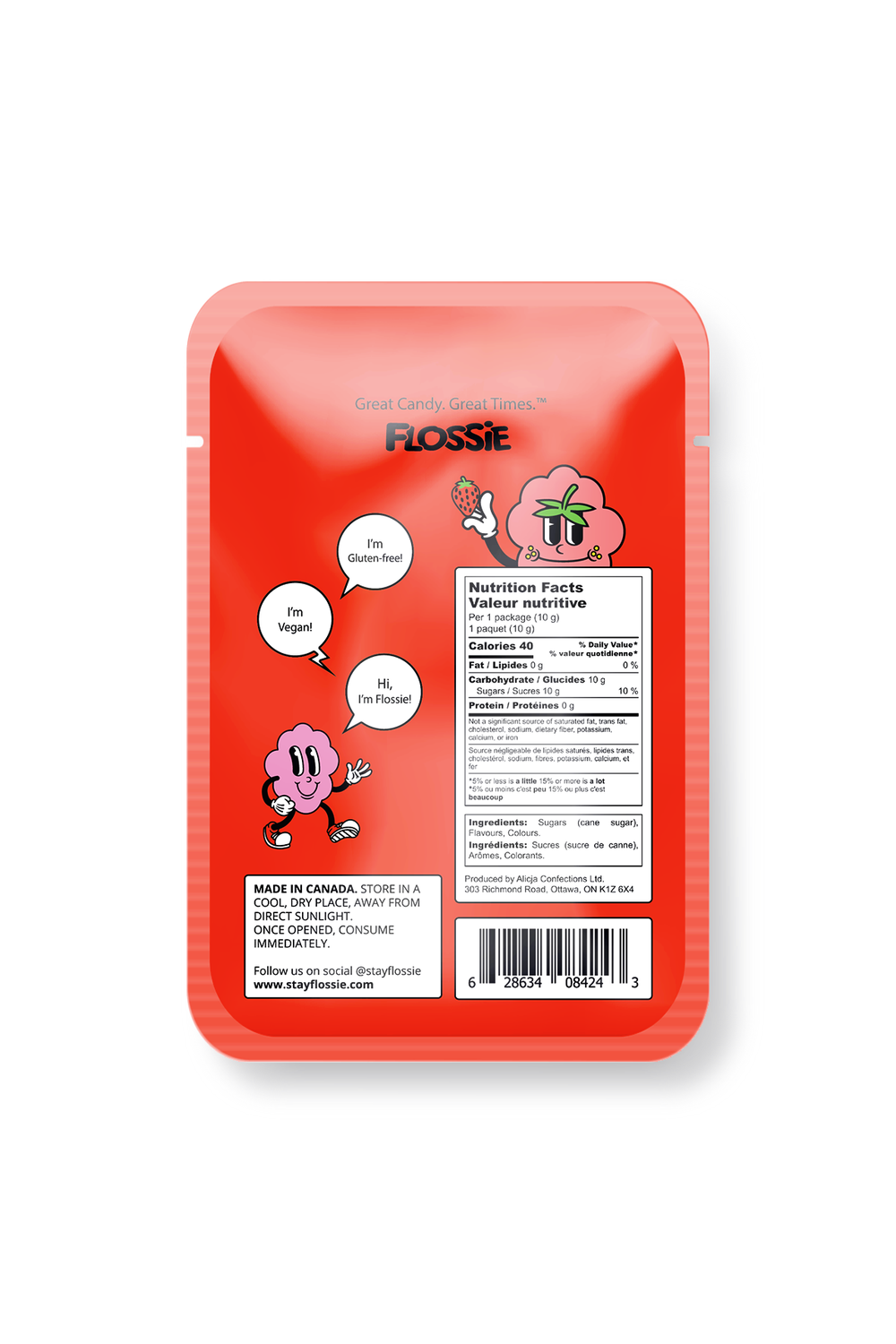 Zuckerwatte "Erdbeer" | Flossie