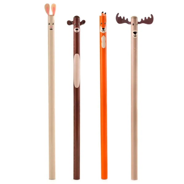 4 Bleistifte WALDTIERE