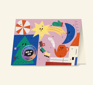 Lach-Adventskalender Klappkarte DIN A5
