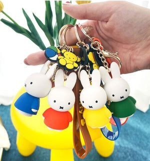 Miffy Figuren Schlüsselanhänger und Taschenanhänger, Geschenk-Schlüsselring