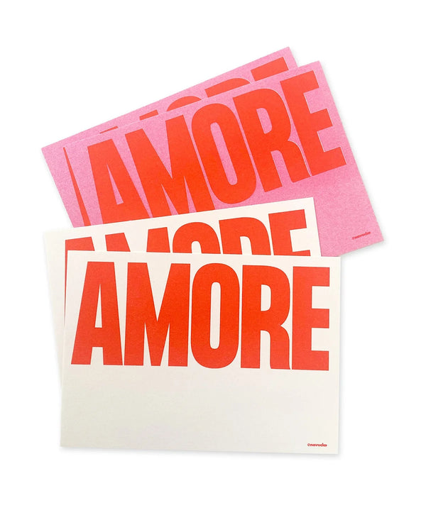 Postkarte AMORE, 4er-Set | Navucko