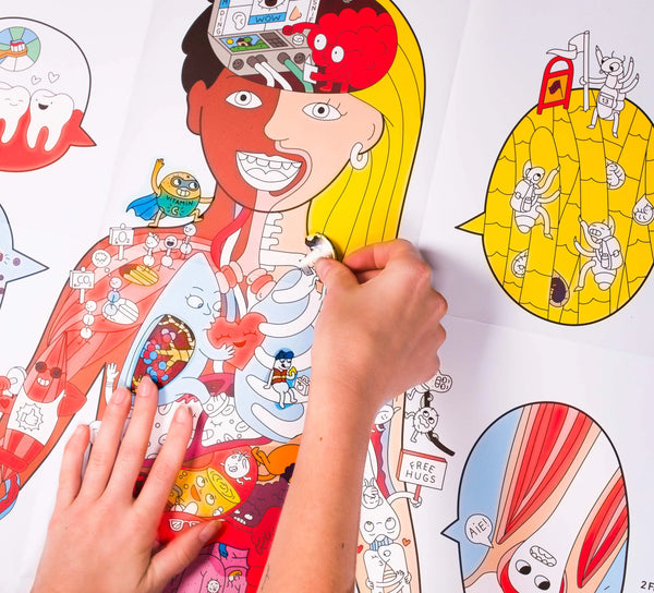 Riesenposter zum dekorieren "Mein Körper" | OMY