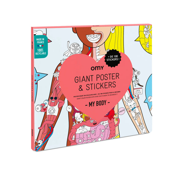 Riesenposter zum dekorieren "Mein Körper" | OMY