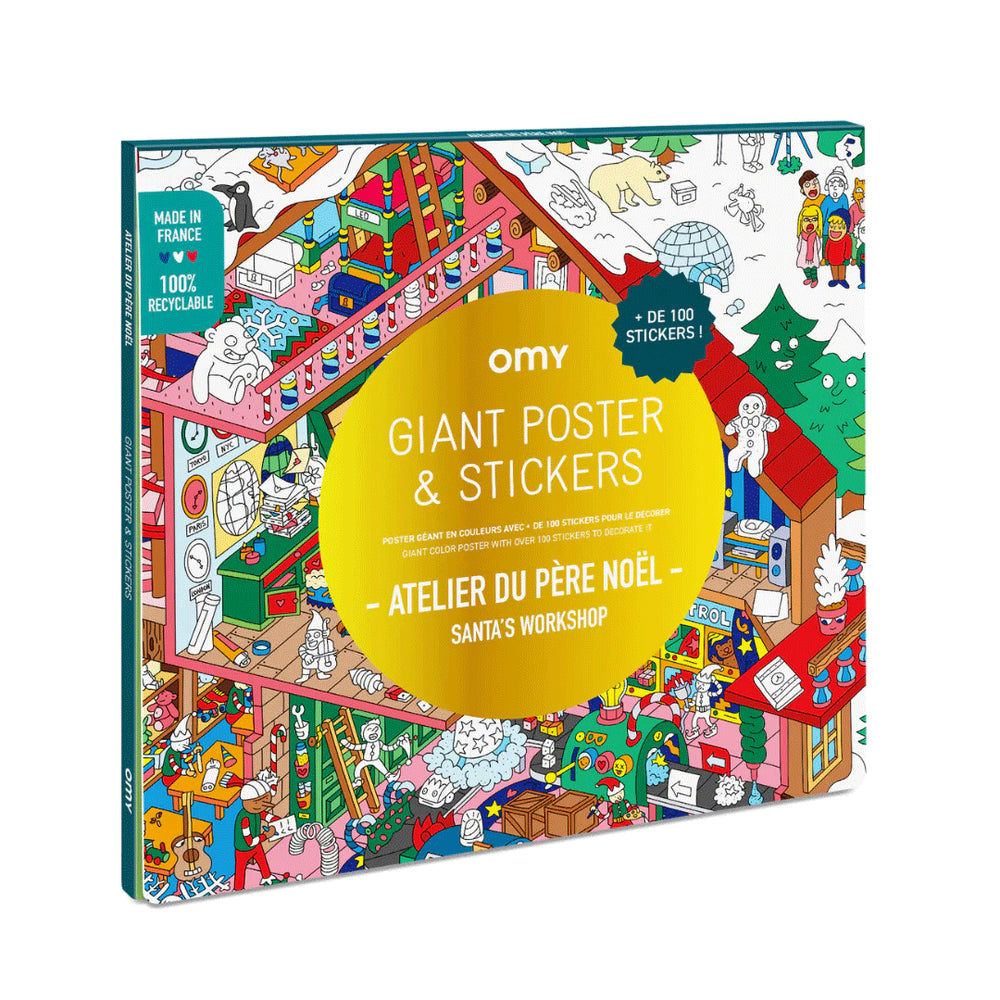 Riesenposter zum dekorieren "Weihnachtswerkstatt" | OMY