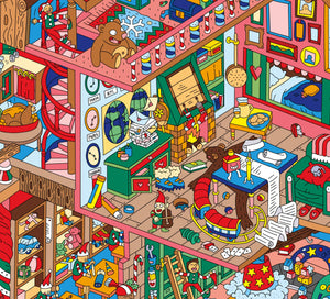 Riesenposter zum dekorieren "Weihnachtswerkstatt" | OMY