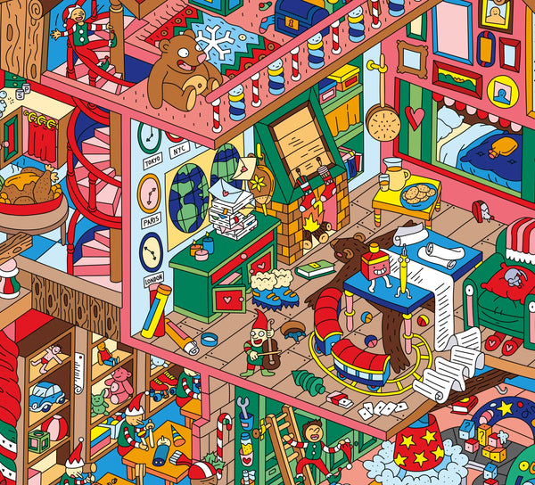 Riesenposter zum dekorieren "Weihnachtswerkstatt" | OMY