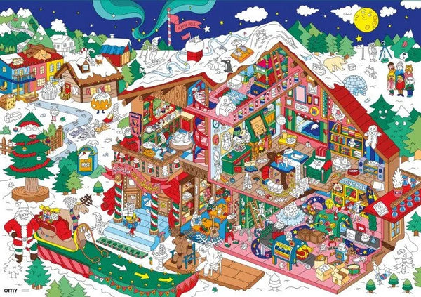 Riesenposter zum dekorieren "Weihnachtswerkstatt" | OMY