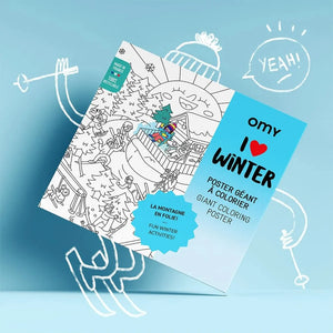 Riesenposter zum ausmalen "I love Winter"  | OMY