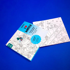 Riesenposter zum ausmalen "I love Winter"  | OMY