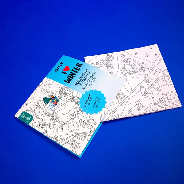 Riesenposter zum ausmalen "I love Winter"  | OMY