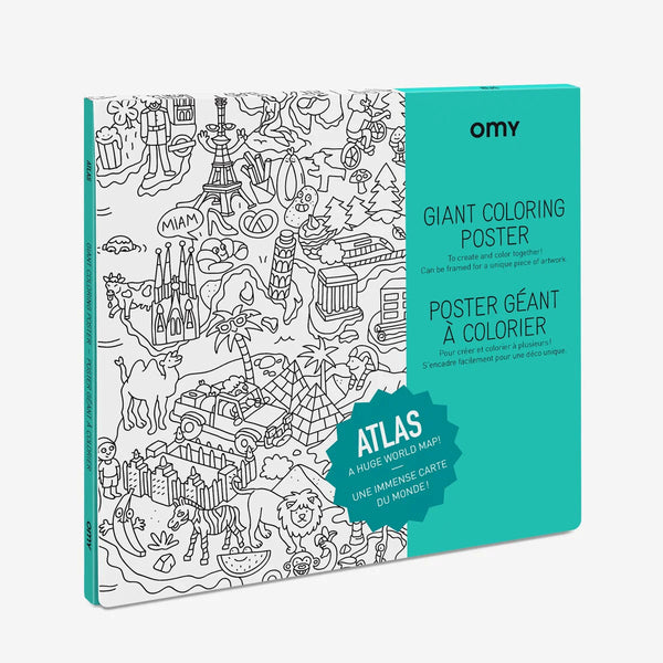 Riesenposter zum ausmalen "Atlas"  | OMY