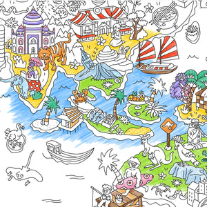 Riesenposter zum ausmalen "Atlas"  | OMY