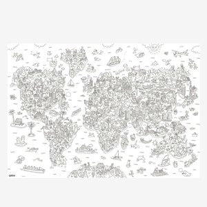 Riesenposter zum ausmalen "Atlas"  | OMY