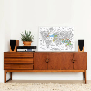 Riesenposter zum ausmalen "Atlas"  | OMY