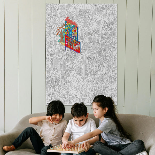 Riesenposter zum ausmalen  "Magisches Internat"  | OMY