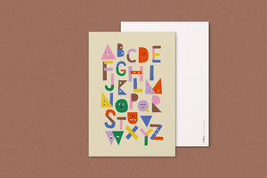 Postkarte Alphabet | Anna Beddig