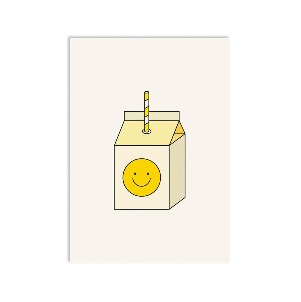 Postkarte "yellow juice"