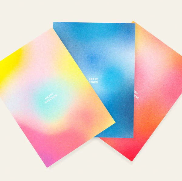 Risographie Postkarte "Happy holidays"