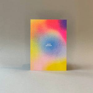 Risographie Postkarte "Happy birthday"