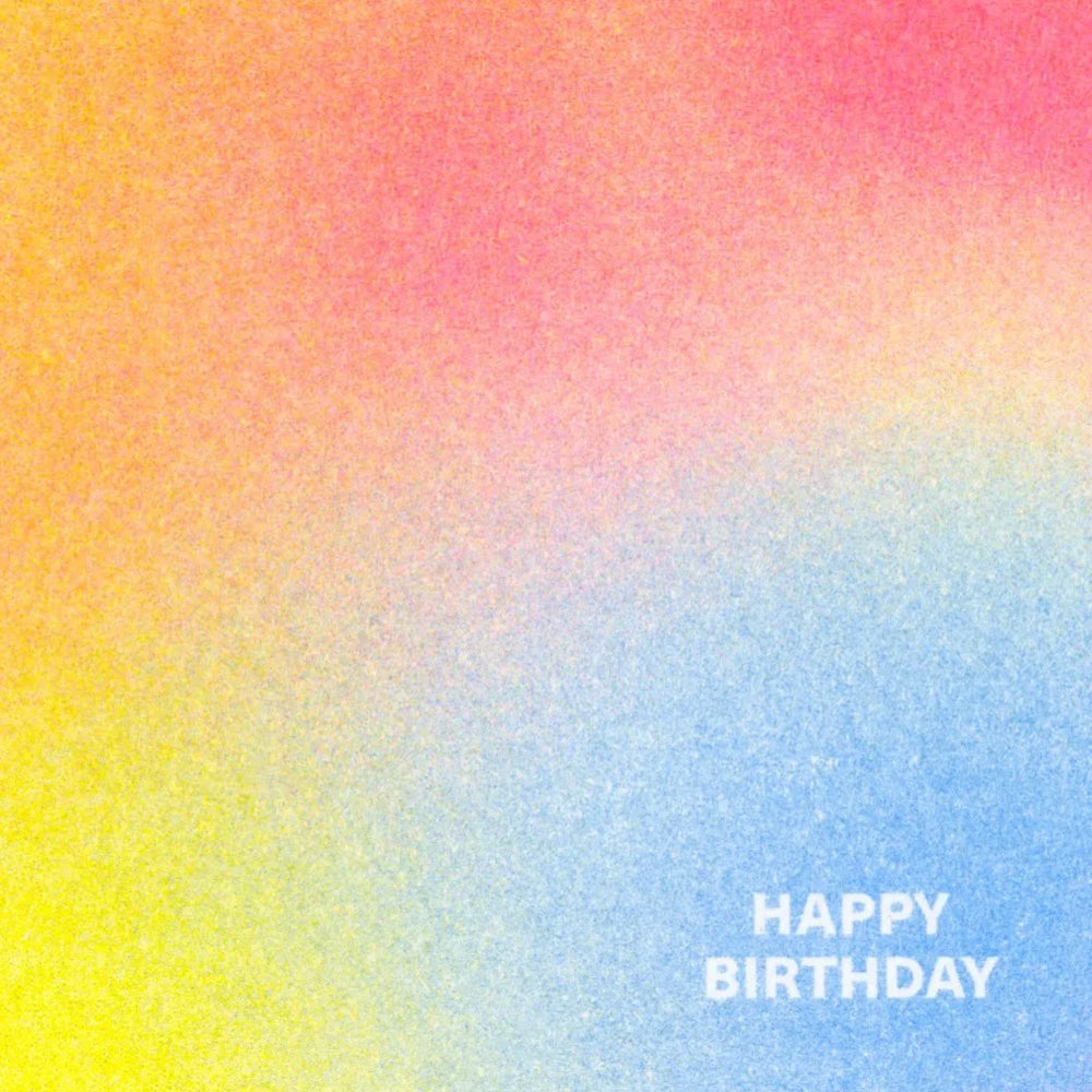 Risographie Postkarte "Happy birthday"