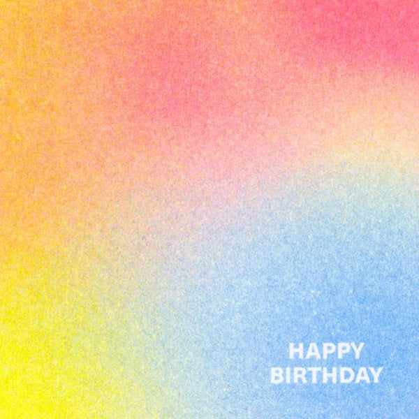 Risographie Postkarte "Happy birthday"