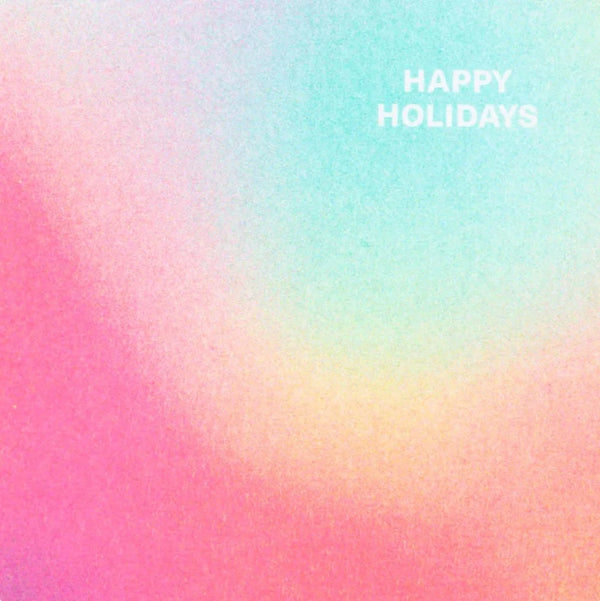 Risographie Postkarte "Happy holidays"