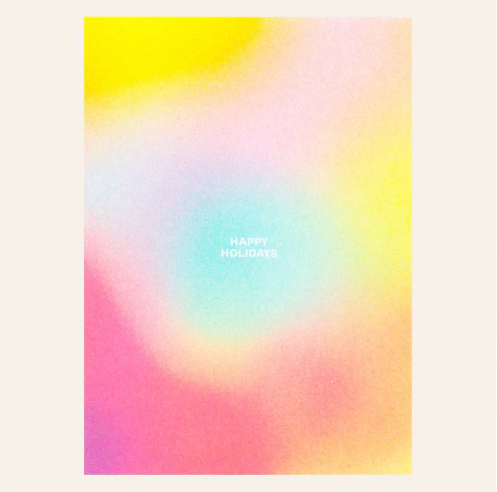 Risographie Postkarte "Happy holidays"