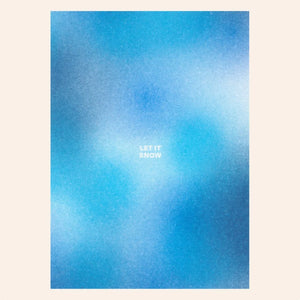 Risographie Postkarte "Let it snow"