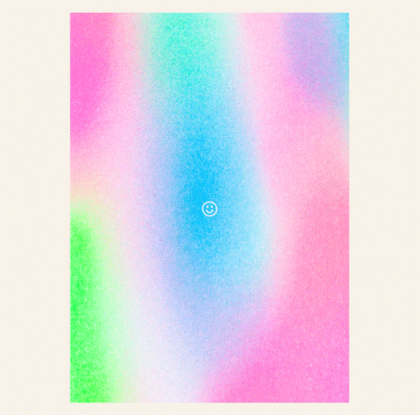 Risographie Postkarte "Smile"