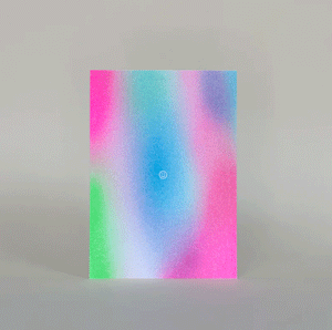 Risographie Postkarte "Smile"