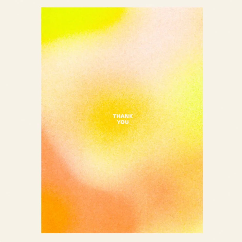 Risographie Postkarte "Thank you"