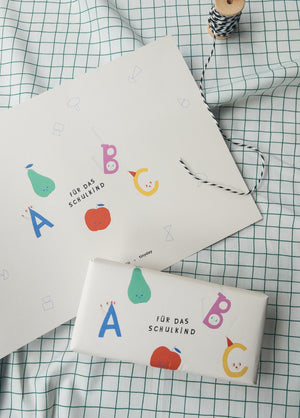 ABC zum Vernaschen – Schokoladenverpackung zur Einschulung (Printable PDF)