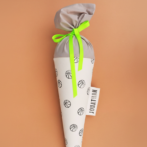 Schultüte aus Stoff – Motiv Basketball