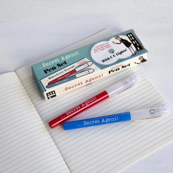 Secret Agent | Spionagestifte mit unsichtbarer Tinte (2er-Set)