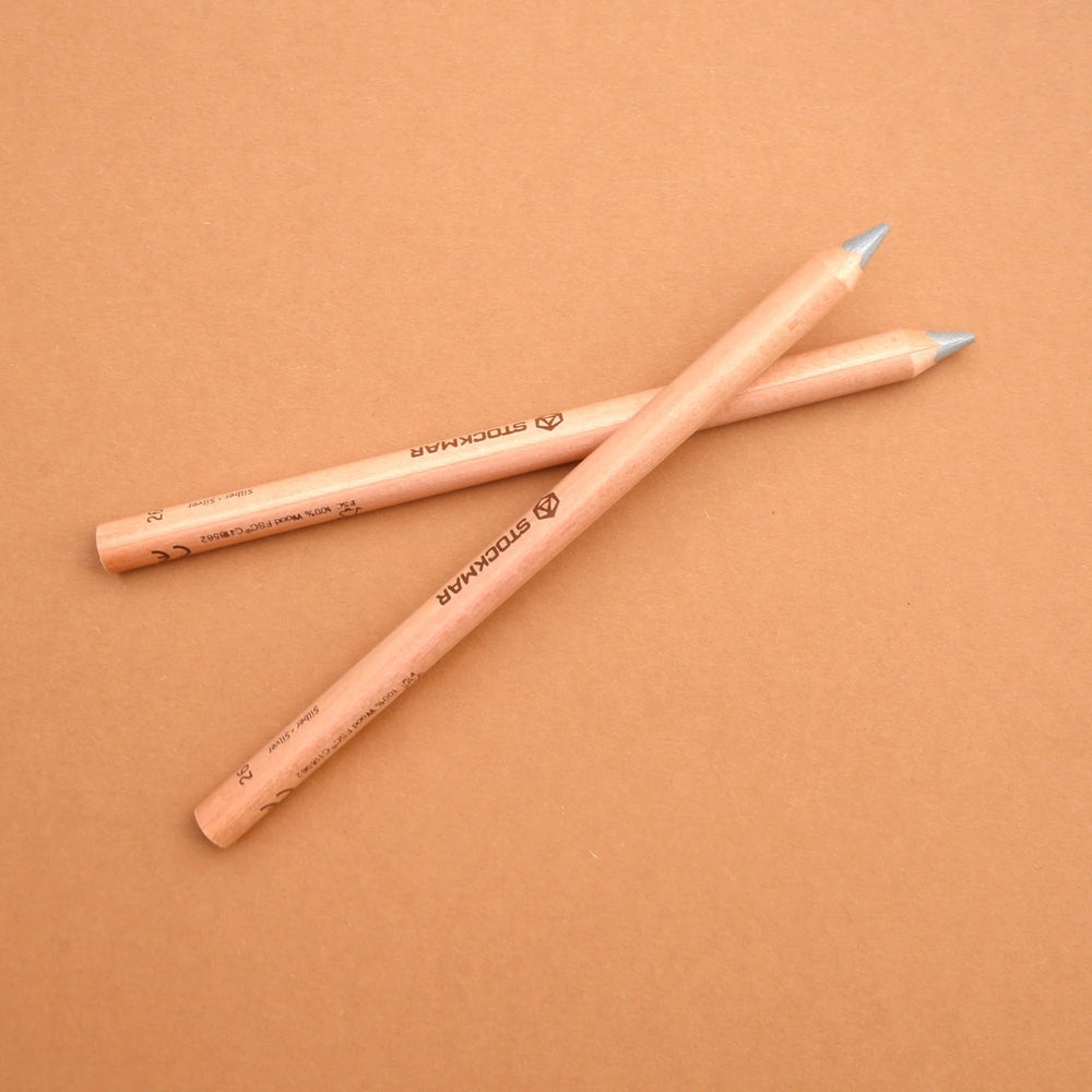 Bundstift 3-eckig FSC "silber" | Stockmar