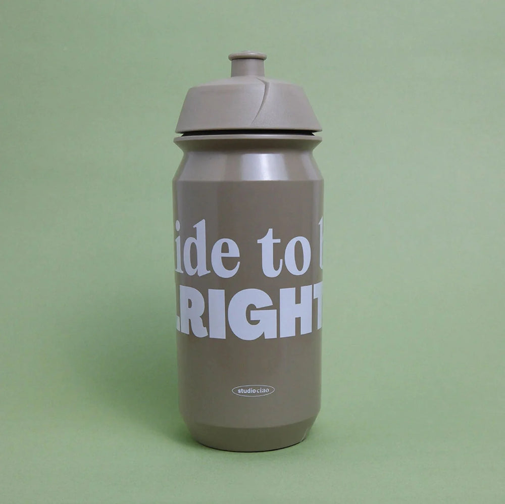 Trinkflasche Bidon 500ml "Ride to be alright"    – studio ciao